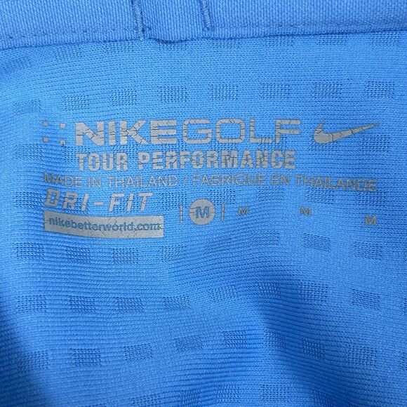 Nike Triumph Polo Shirt Men’s Medium Blue Dri-Fit Golf Performance Casual - Picture 8 of 10